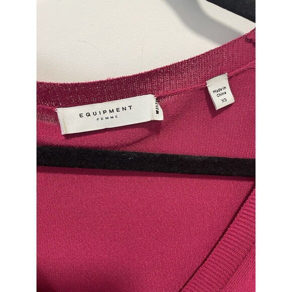 Equipment Femme Women’s Extra Small Viscose Blend Knit Pullover Sweater Academia - Picture 3 of 6